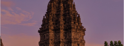 Merapi Volcano and Prambanan Temple